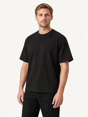 Oversize Boxfit Tee, Sort