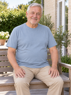 Casual T-shirt, Lys blå