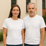 Billig Basic T-shirt Unisex, Hvid - ST144