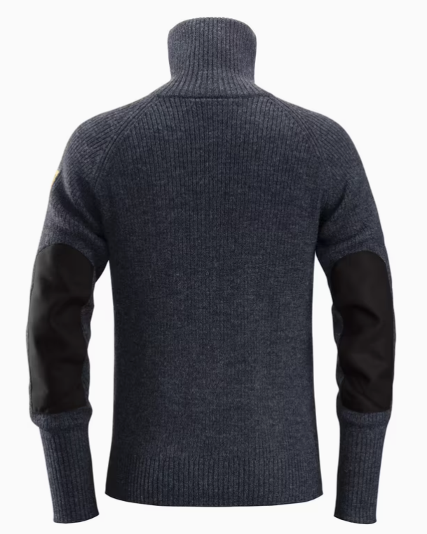 Snickers AllroundWork uldtrøje med kort lynlås 2905, Marine