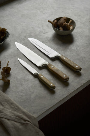 Knivsæt i Recycled Stål, Stålgrå, Orrefors Jernverk 411317
