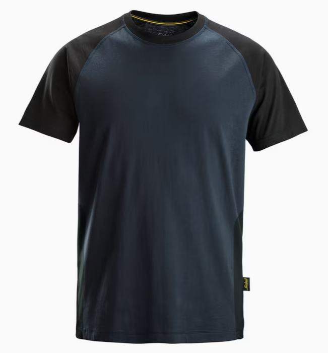 Tofarvet T-shirt, Herre, Navy/Sort - Snickers 2550