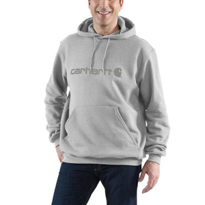 Carhartt Hættetrøje Signature Logo, Herre, Heather grey - Carhartt 100074