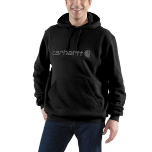 Hættetrøje Signature Logo Midweight, Herre, Sort - Carhartt 100074 - BLK