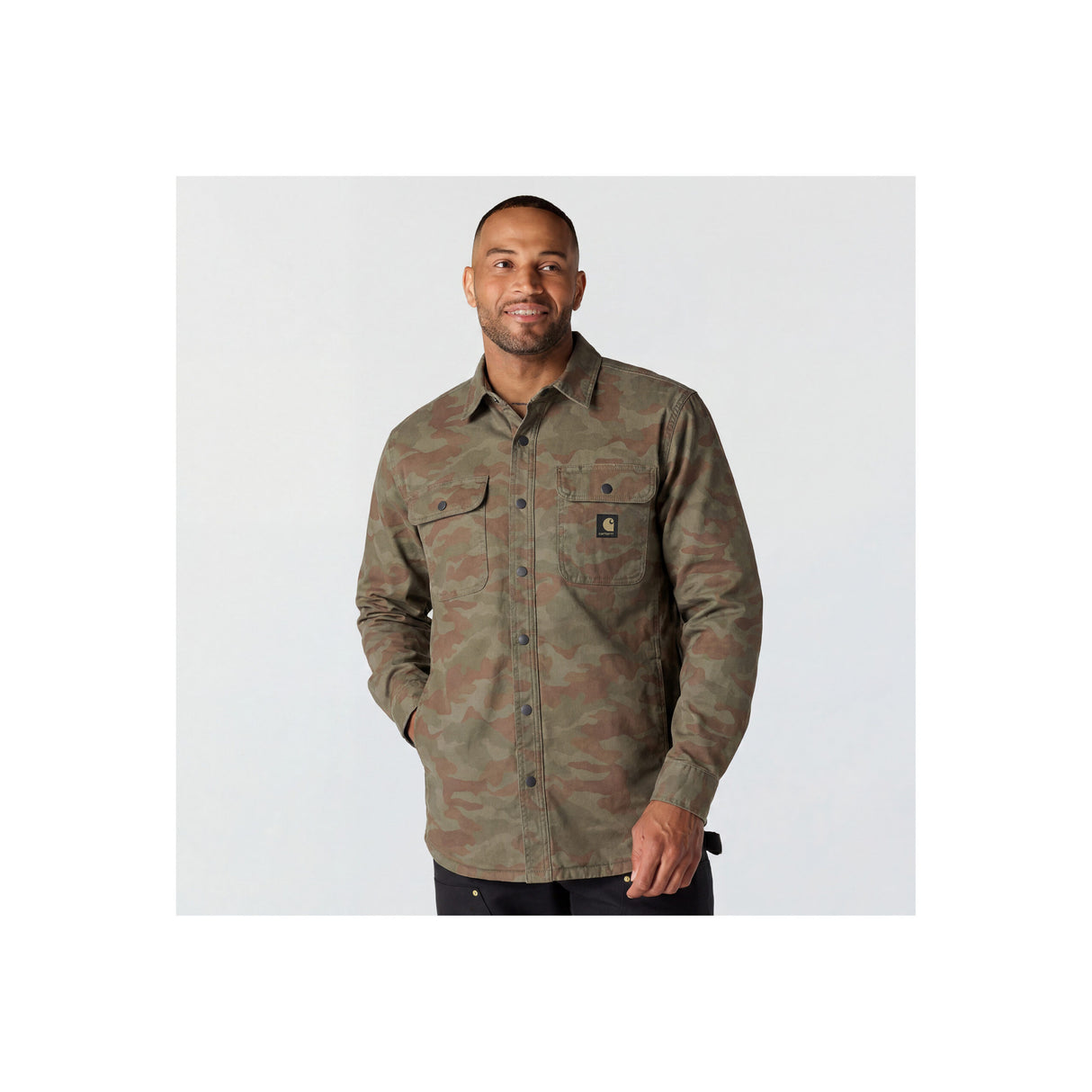 Camo Skjortejakke, Army Gørn, Carhartt 105419