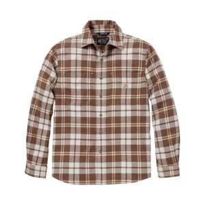 Carhartt flannelskjorte med lange ærmer, Carhartt Brown - 107010