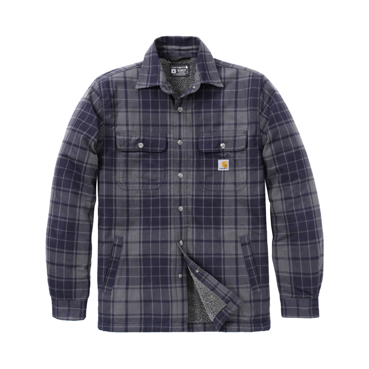Skjortejakke med Sherpafor, Navy/Shadow, Carhartt 107017