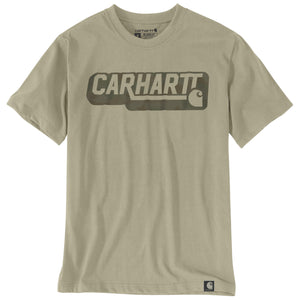 Irvine Camo Logo T-shirt, Beige, Carhartt 107772