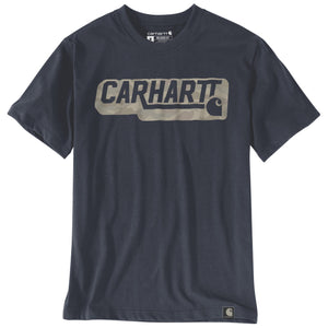 Irvine Camo Logo T-shirt, Navy, Carhartt 107772