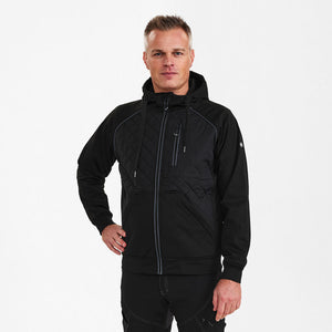X-treme softshelljakke med hætte, Sort - Herre - Engel Workwear - 1361-207-20