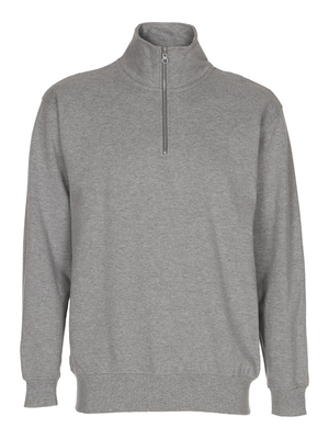Premium Comfort Half Zip Sweat, Oxford Grå