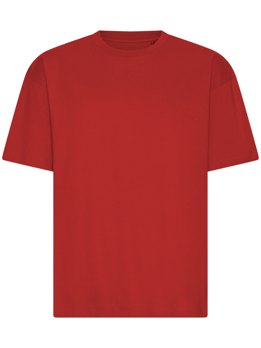 Oversize Boxfit Tee, Rød