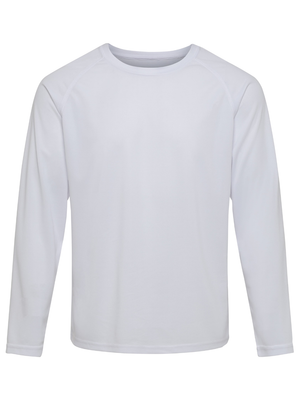 Langærmet Trænings T-shirt Herre, Hvid