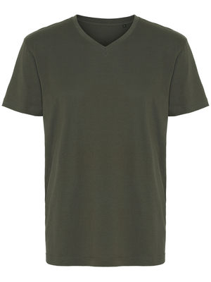 Comfort V-neck T-shirt Herre, Armygrøn