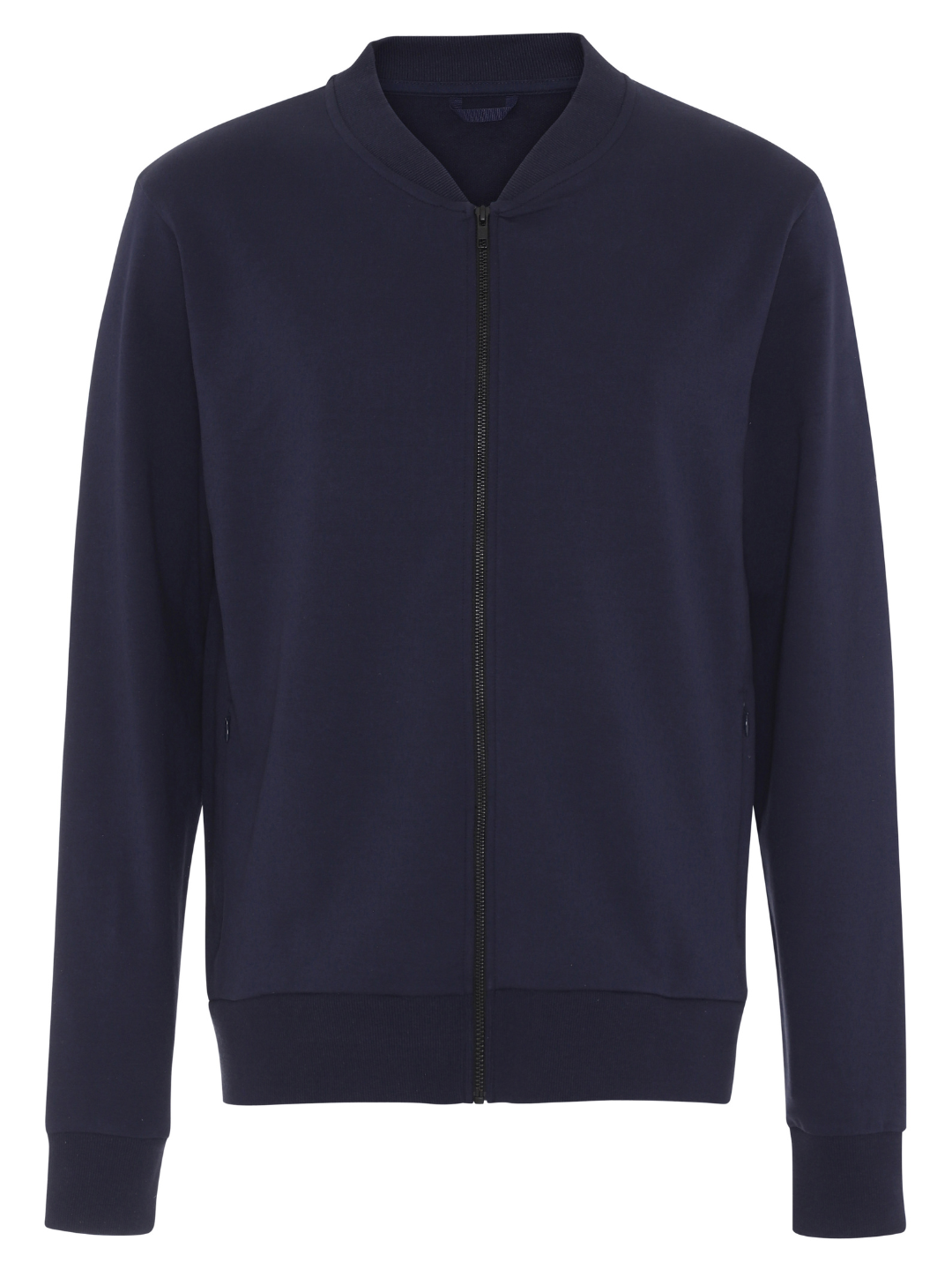 Premium Comfort Cardigan med Lav Krave, Navyblå
