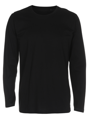 Basic Langærmet T-shirt Herre, Sort