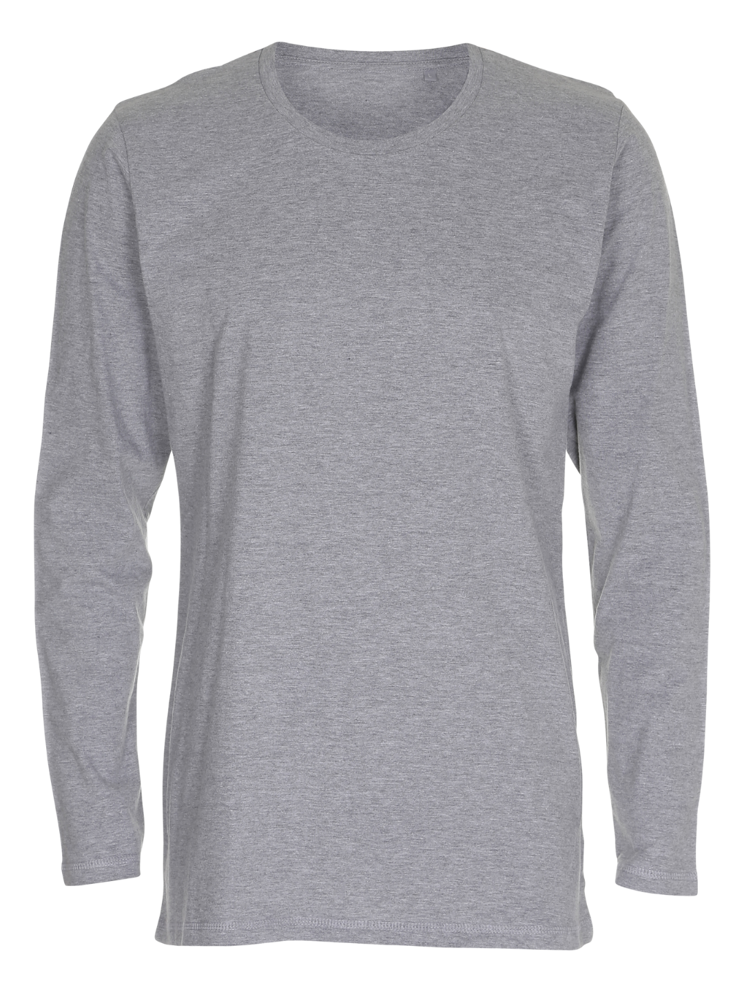 Basic Langærmet T-shirt Herre, Lysgrå