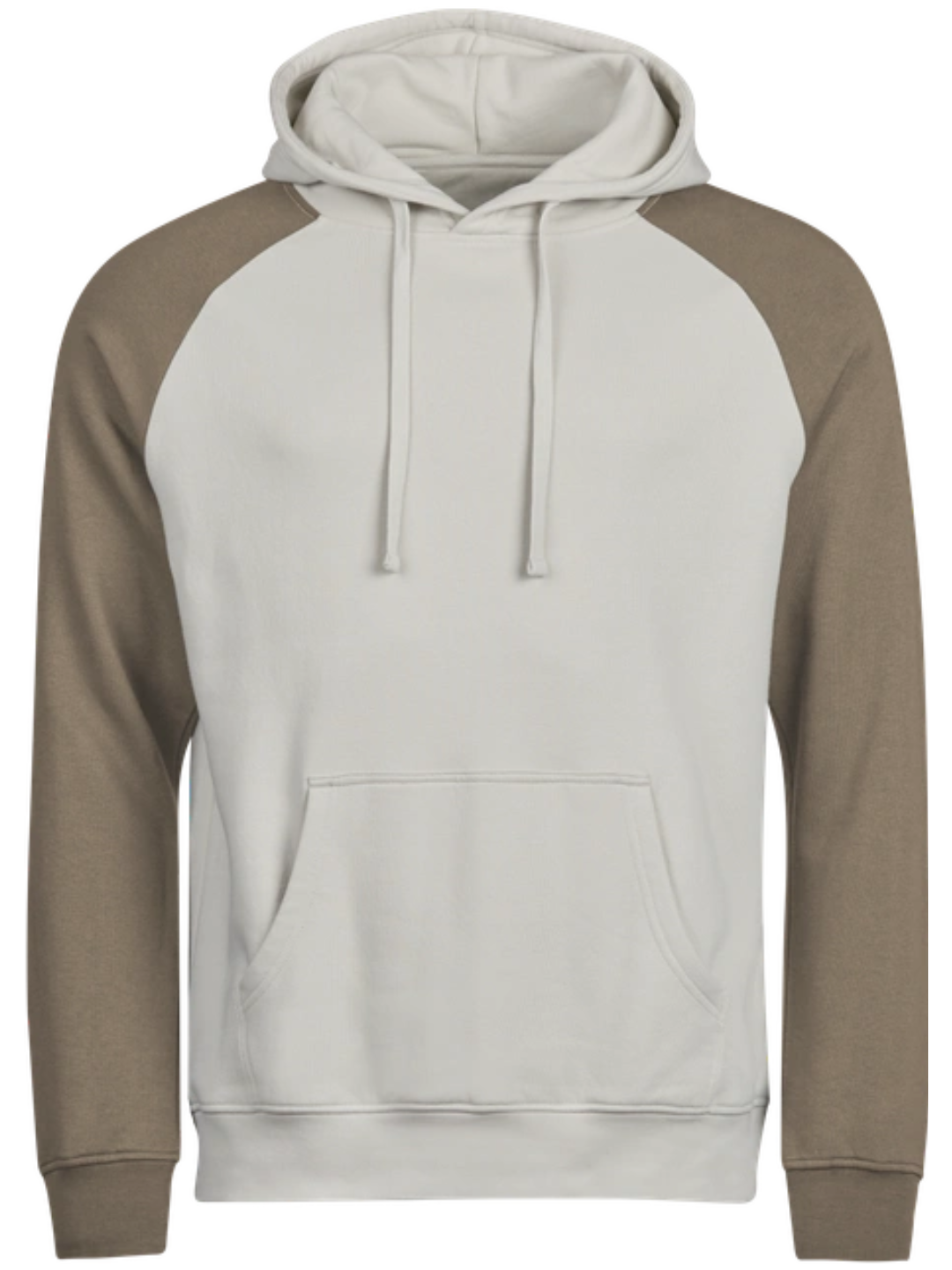 Tofarvet hoodie, Offwhite/Brun