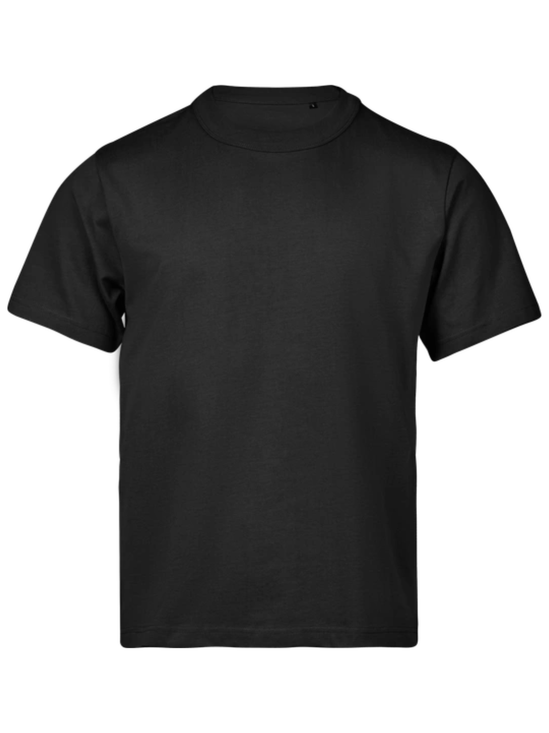 Loose Fit T-shirt med kraftig hals, Sort