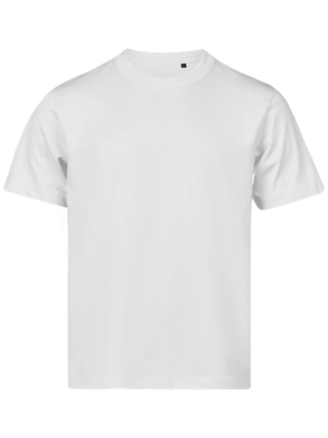 Loose Fit T-shirt med kraftig hals, Hvid