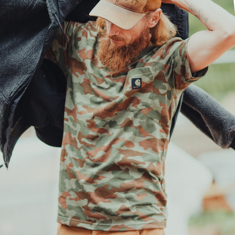 Irvine Camo T-shirt, Army Grøn, Carhartt 107298