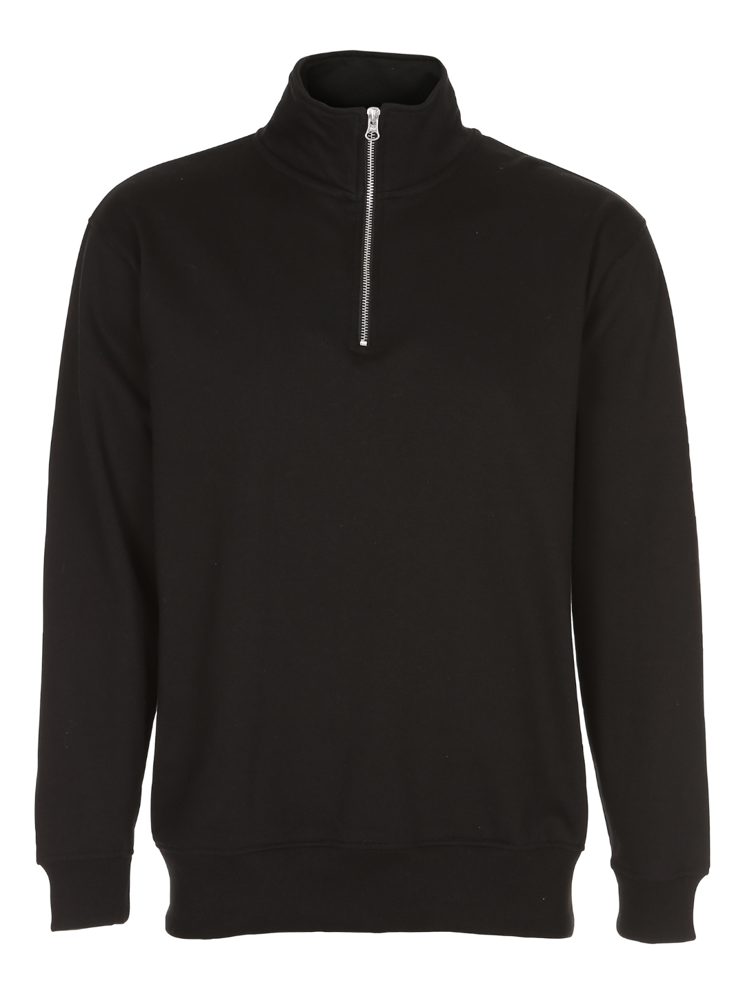 Premium Comfort Half Zip Sweat, Sort