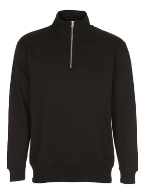 Premium Comfort Half Zip Sweat, Sort