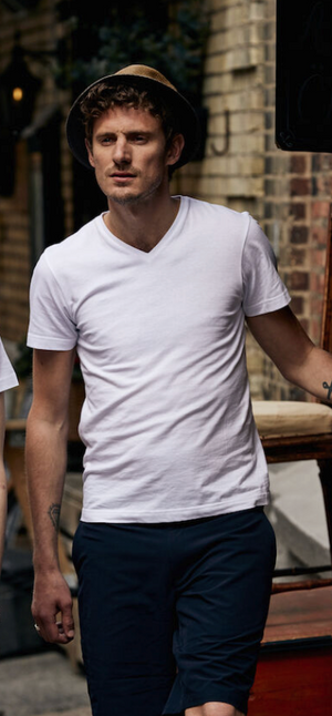 Basic-T V-neck - Herre - Navy - 029035