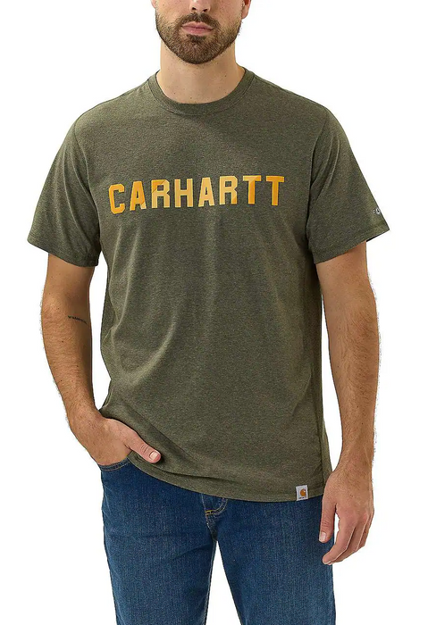Force T-shirt, Herre, Basil Heather- Carhartt 105203 - G73