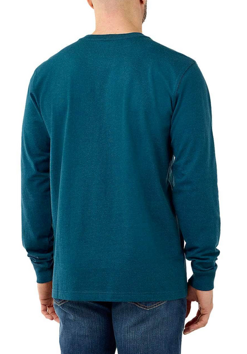 Langærmet T-shirt, Herre, Night blue heather - Carhartt EK231 - H70