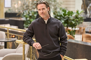 Half-zip sweatshirt, Navy, Herre - Style 5506