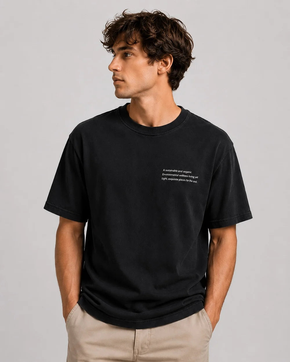 Sun Organic T-shirt, Sort, Fat Moose FM3059