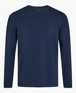 Langærmet Bambus T-shirt - Basic Navy Blue