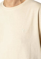 Fat Moose taylor cotton t-shirt, Herre, Ecru