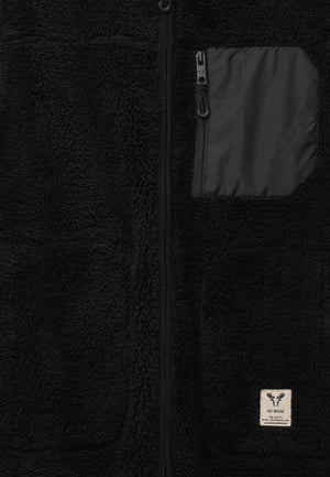 Fat Moose wood fleece vest, Herre, Sort