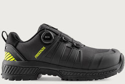 ComfortStep sikkerhedssko, Antrasitgrå/Neongul, Kansas S3S Lav