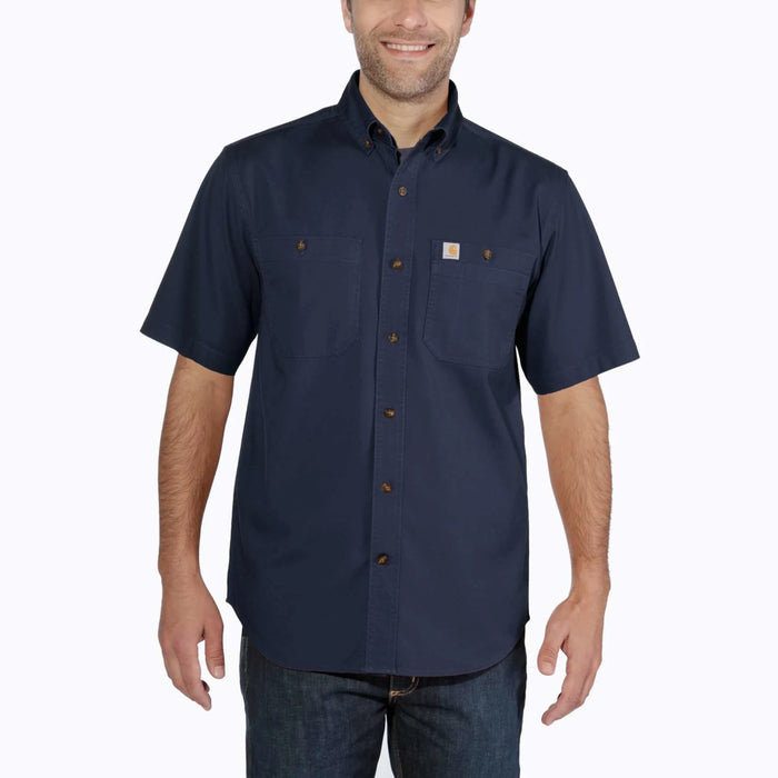 Rugged Flex Rigby kortærmet skjorte, Herre, Navy - Carhartt 103555 - 412