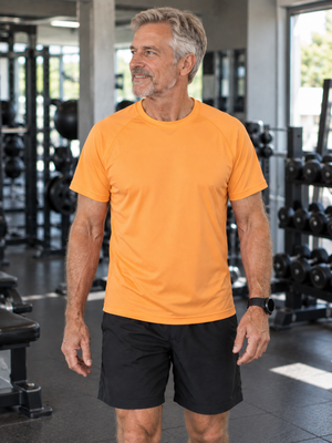 Trænings T-shirt Herre, Orange