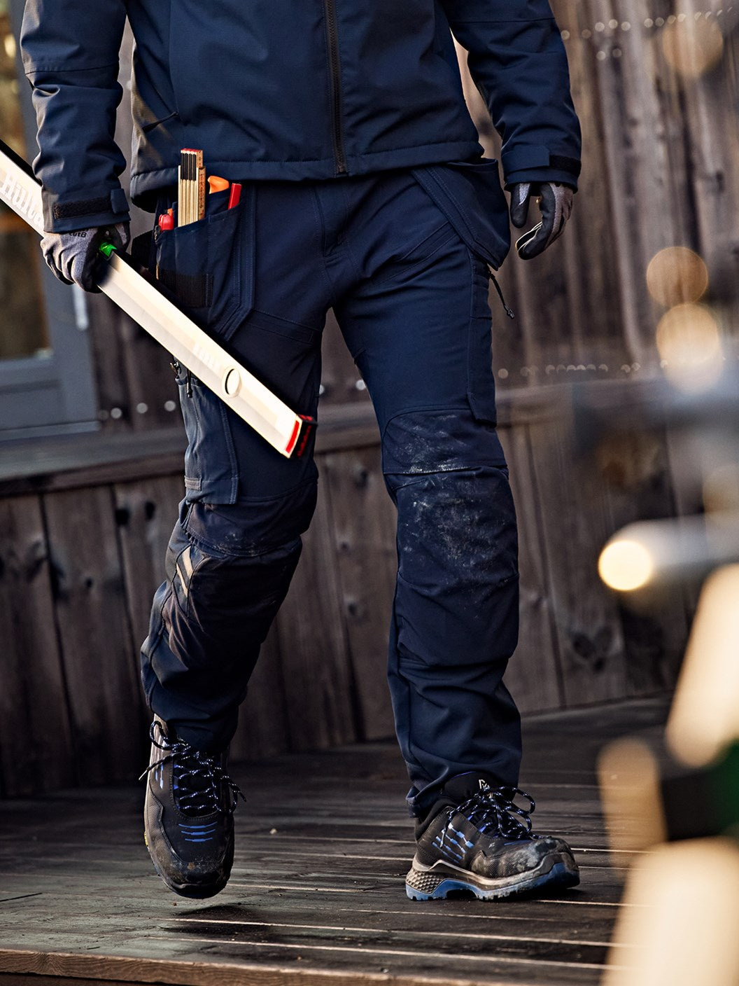 Håndværkerbukser med stretch, Mørk Marine, Kansas 2596
