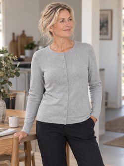Pæn Dame Cardigan, Lysgrå