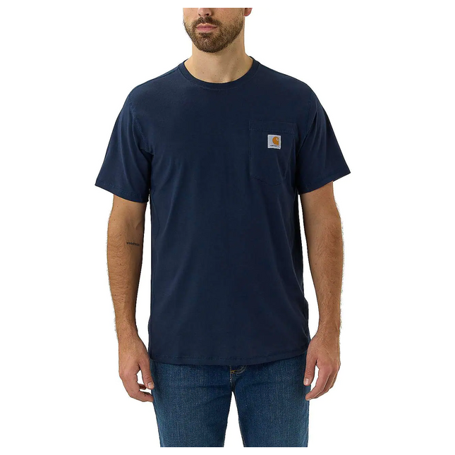 Carhartt Force Flex Pocket T-shirt, Navy - Herre - 104616