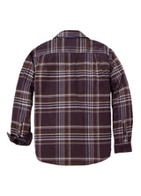Carhartt flannelskjorte med lange ærmer, Dark Serpia - 107010