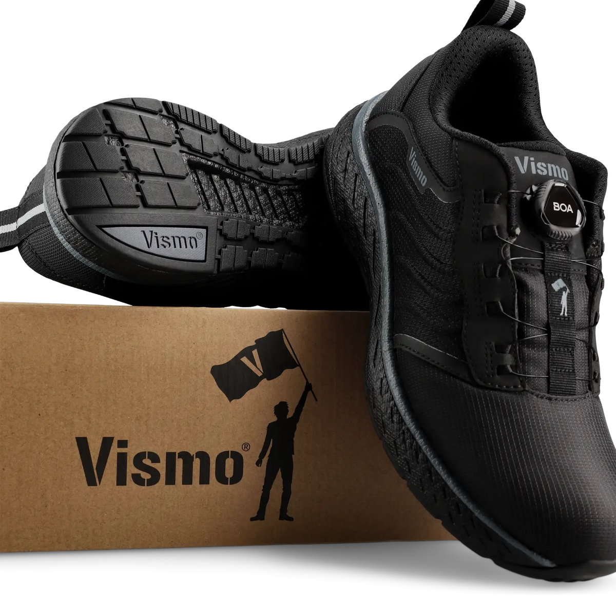 VISMO® ET20SB BOA® FIT SYSTEM Sort vandtæt Job-/fritidssko m/wireluk