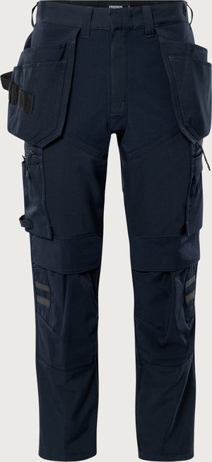Håndværkerbukser med stretch, Mørk Marine, Kansas 2596