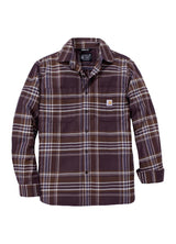 Carhartt flannelskjorte med lange ærmer, Dark Serpia - 107010