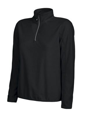 Melton Halfzip Dame - Sort - D.A.D 139045