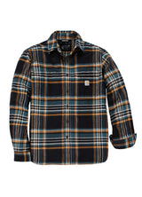 Carhartt flannelskjorte med lange ærmer, Sort - 107010