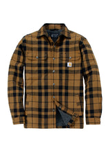 Carhartt flannelskjortejakke med sherpa-for, Brun - 107017