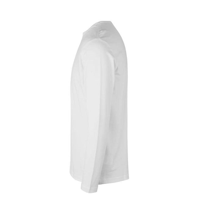 Interlock T-shirt med lange ærmer - Herre - Hvid - ID 0518
