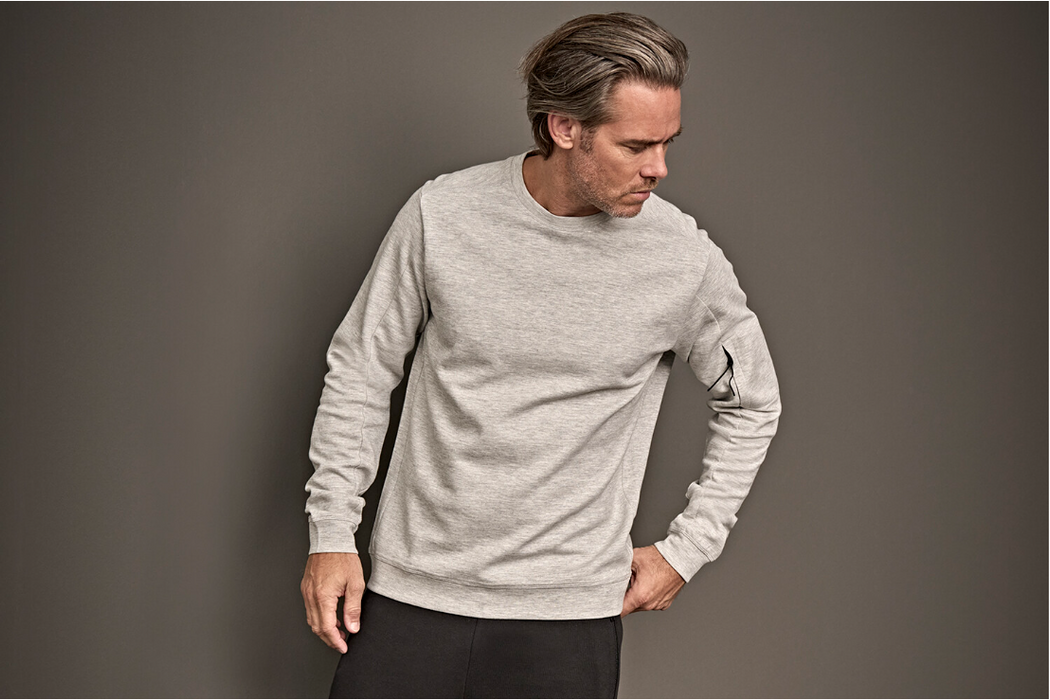 Athletic Crewneck/Sweatshirt - Herre - Grå - Style 5700 Teejays